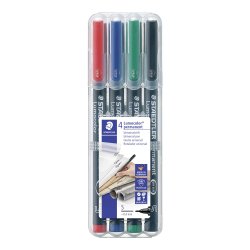 Lumocolor&reg; permanent pen 313 WP4, 4 farver
